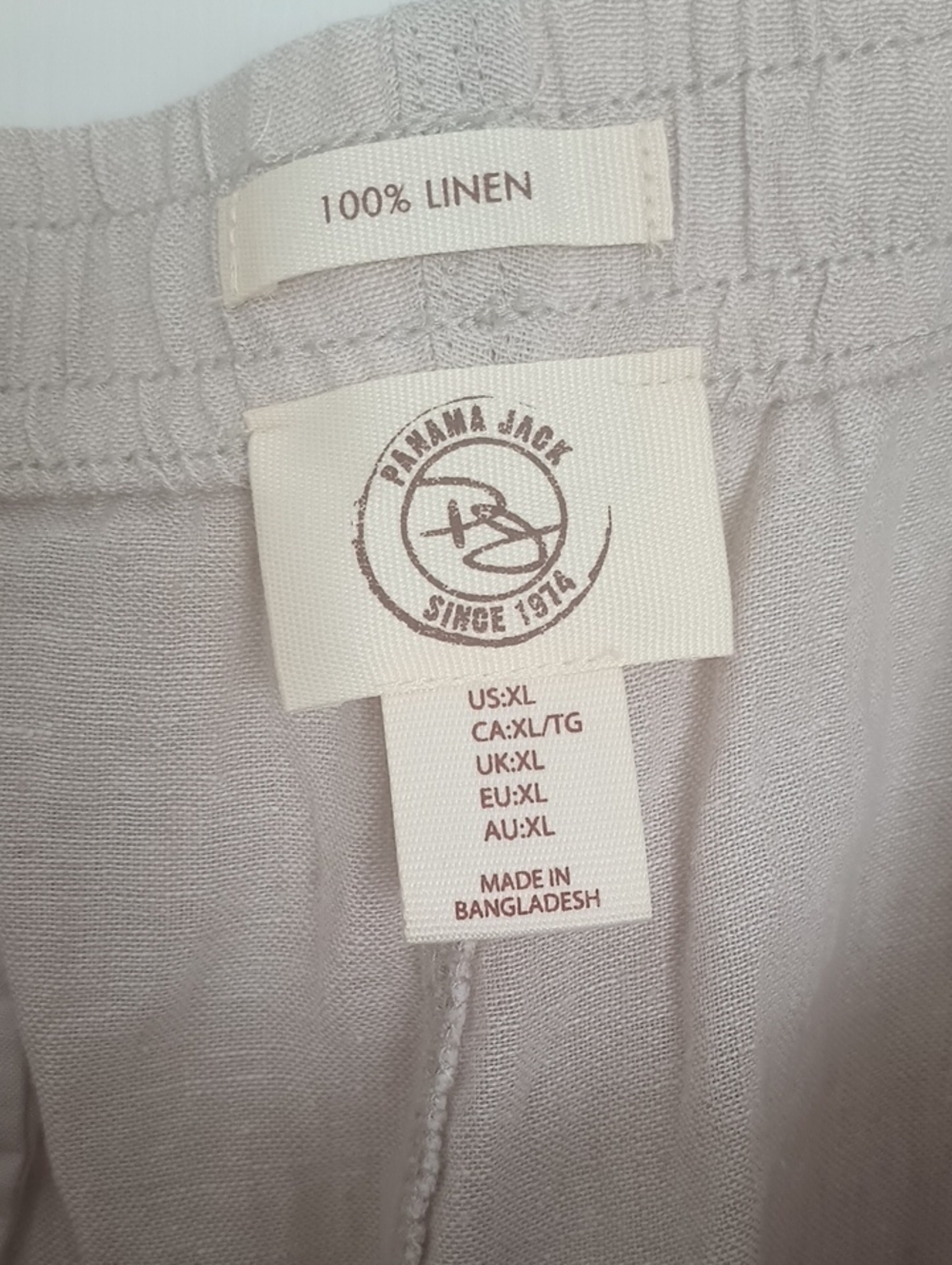 Panama Jack Women's Linen-Blend Drawstring Pants - Light Beige - Picture 2 of 10